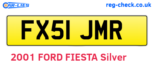 FX51JMR are the vehicle registration plates.
