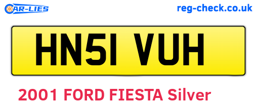 HN51VUH are the vehicle registration plates.