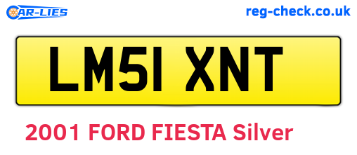 LM51XNT are the vehicle registration plates.