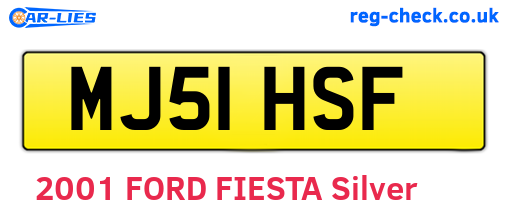 MJ51HSF are the vehicle registration plates.