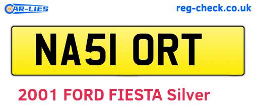 NA51ORT are the vehicle registration plates.