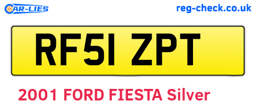 RF51ZPT are the vehicle registration plates.