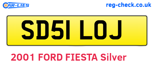 SD51LOJ are the vehicle registration plates.