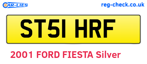 ST51HRF are the vehicle registration plates.