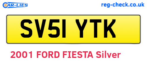SV51YTK are the vehicle registration plates.