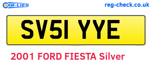 SV51YYE are the vehicle registration plates.