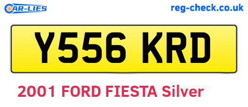 Y556KRD are the vehicle registration plates.