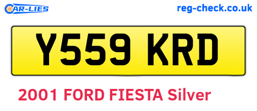 Y559KRD are the vehicle registration plates.