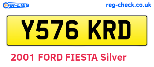 Y576KRD are the vehicle registration plates.