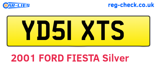 YD51XTS are the vehicle registration plates.
