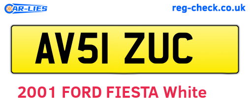 AV51ZUC are the vehicle registration plates.