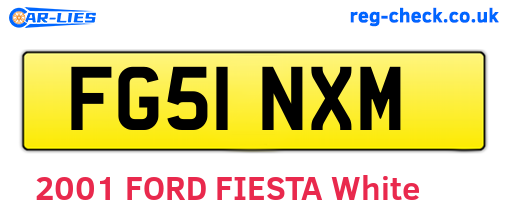 FG51NXM are the vehicle registration plates.