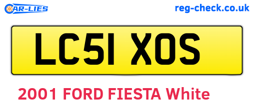 LC51XOS are the vehicle registration plates.