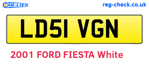 LD51VGN are the vehicle registration plates.