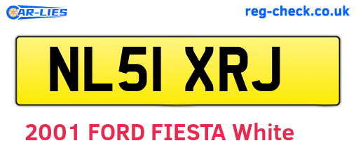 NL51XRJ are the vehicle registration plates.