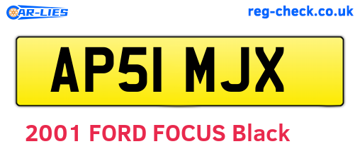 AP51MJX are the vehicle registration plates.