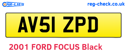 AV51ZPD are the vehicle registration plates.