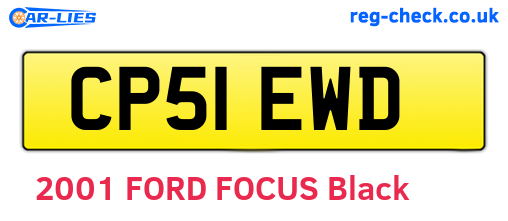 CP51EWD are the vehicle registration plates.