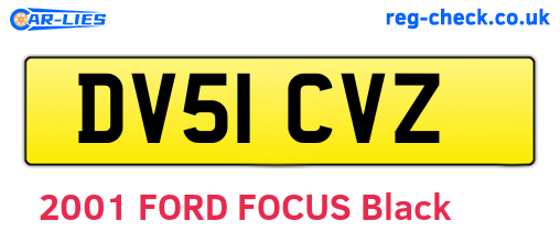 DV51CVZ are the vehicle registration plates.