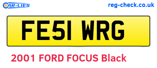 FE51WRG are the vehicle registration plates.
