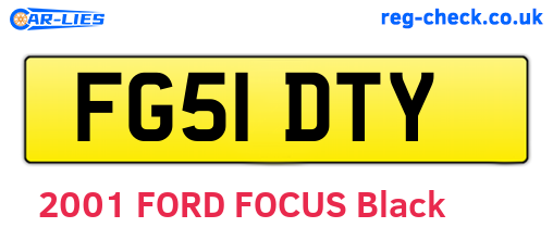 FG51DTY are the vehicle registration plates.