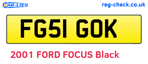 FG51GOK are the vehicle registration plates.