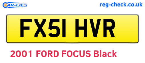 FX51HVR are the vehicle registration plates.