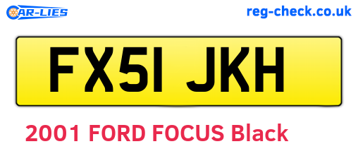 FX51JKH are the vehicle registration plates.