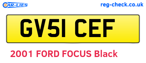 GV51CEF are the vehicle registration plates.