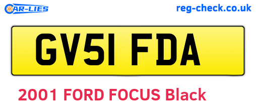GV51FDA are the vehicle registration plates.