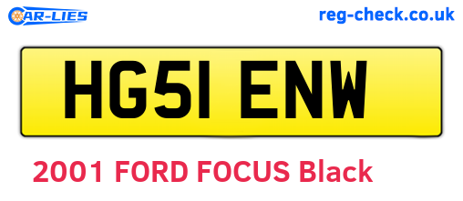 HG51ENW are the vehicle registration plates.
