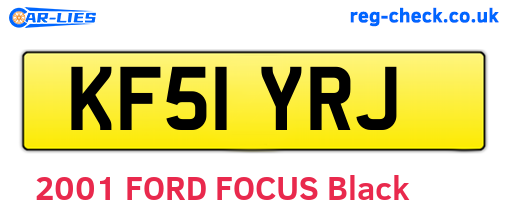 KF51YRJ are the vehicle registration plates.