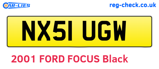 NX51UGW are the vehicle registration plates.