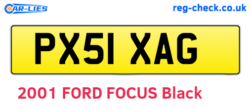 PX51XAG are the vehicle registration plates.