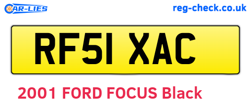 RF51XAC are the vehicle registration plates.
