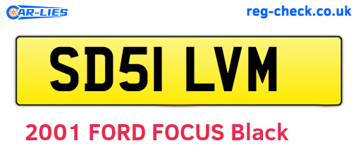 SD51LVM are the vehicle registration plates.