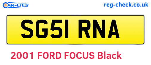 SG51RNA are the vehicle registration plates.