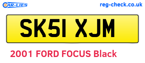 SK51XJM are the vehicle registration plates.