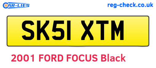 SK51XTM are the vehicle registration plates.