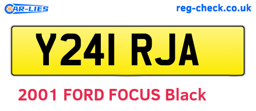 Y241RJA are the vehicle registration plates.