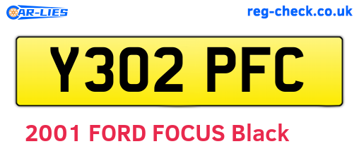 Y302PFC are the vehicle registration plates.