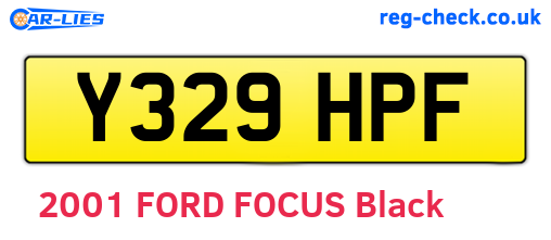 Y329HPF are the vehicle registration plates.