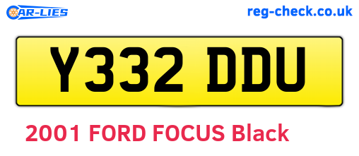 Y332DDU are the vehicle registration plates.