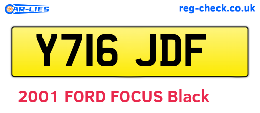 Y716JDF are the vehicle registration plates.