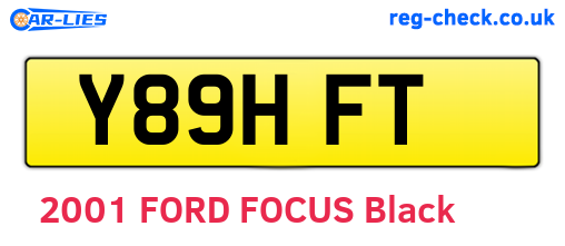 Y89HFT are the vehicle registration plates.
