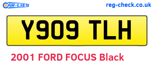 Y909TLH are the vehicle registration plates.