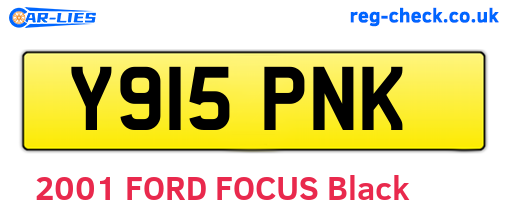 Y915PNK are the vehicle registration plates.
