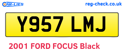 Y957LMJ are the vehicle registration plates.