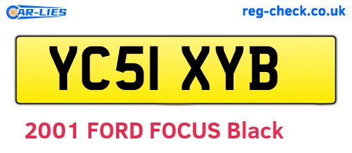 YC51XYB are the vehicle registration plates.