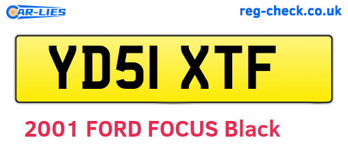 YD51XTF are the vehicle registration plates.